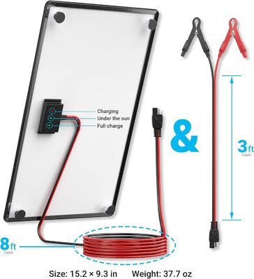 10W 12V Carregador de Bateria Solar Magnética Trickle Manutenção Impermeável Para Barco
