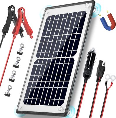 10W 12V Carregador de Bateria Solar Magnética Trickle Manutenção Impermeável Para Barco