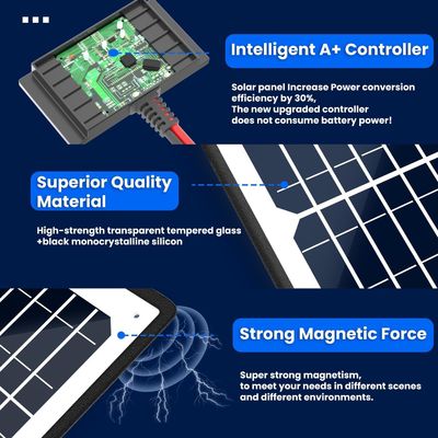 10W 12V Carregador de Bateria Solar Magnética Trickle Manutenção Impermeável Para Barco