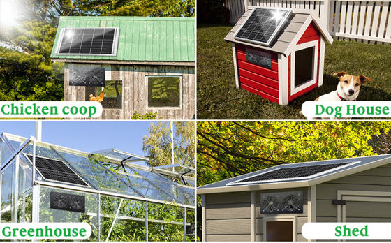 Kit de painéis solares externos FTB20 Com ventilador de escape para galinheiro IP65 à prova de água
