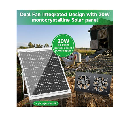Kit de painéis solares externos FTB20 Com ventilador de escape para galinheiro IP65 à prova de água
