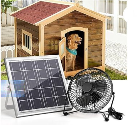 FTB10 Ventilador de escape de painel solar 6 polegadas Ventilador movido a energia solar Alto fluxo de ar 2000RPM 36dB