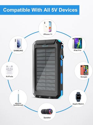 38800mAh Solar Power Usb Power Bank Impermeável Para Acampamento ao Ar Livre