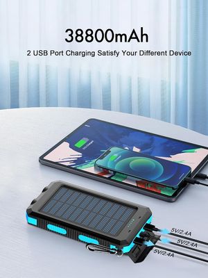 38800mAh Solar Power Usb Power Bank Impermeável Para Acampamento ao Ar Livre