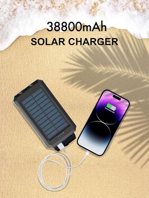 38800mAh Solar Power Usb Power Bank Impermeável Para Acampamento ao Ar Livre