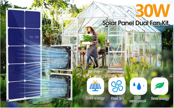 FTBM30 Kit de ventilador de painel solar, 30W, com energia solar, resistente a intempéries IP65