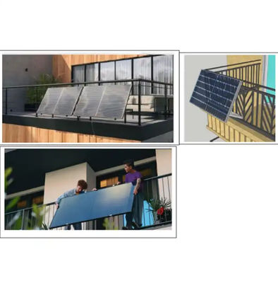 Sistema de painéis solares de varanda de cintura de 600w Silício monocristalino