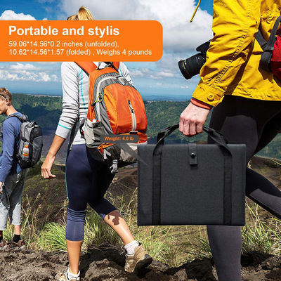 Painel solar dobrável de alta eficiência 60W com USB 5V para acampar, telefone celular