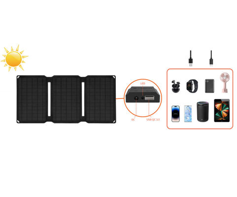 20W carregadores portáteis de painéis solares painéis de emergência ETFE dobráveis de pequena potência